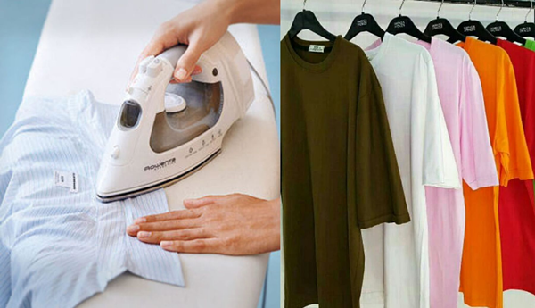 cách là quần áo bằng bàn là hơi nước
