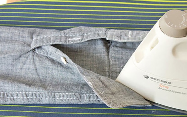 cách ủi áo sơ mi