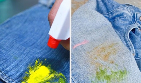 quần jean xanh bị ố vàng