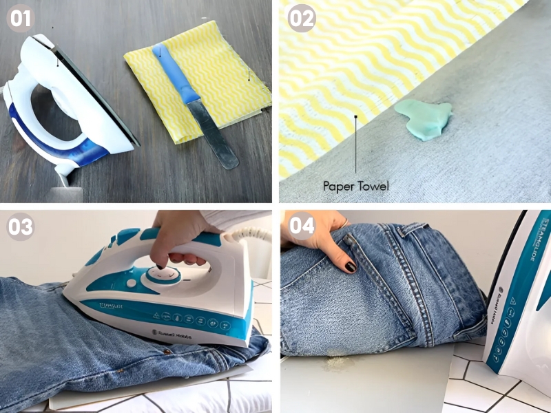 cách giặt áo bị dính kẹo cao su