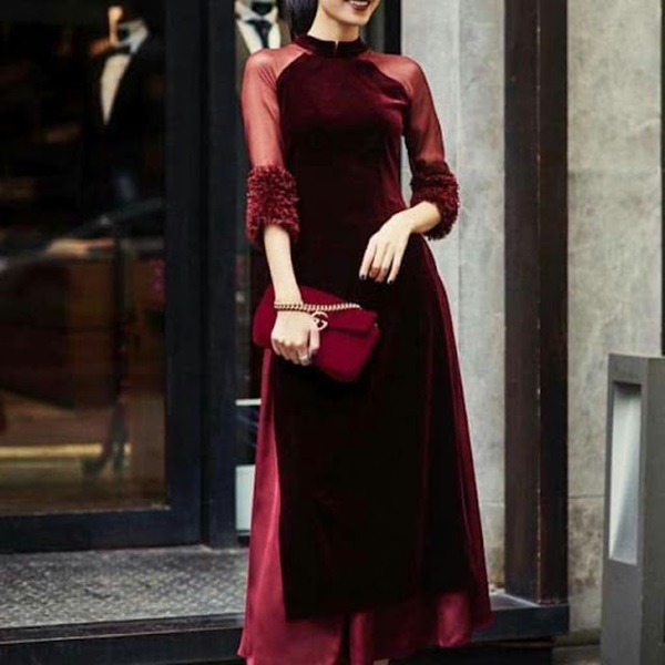 cách giặt áo dài vải nhung