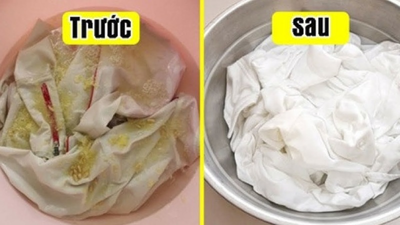 cách giặt áo trắng bị loang màu