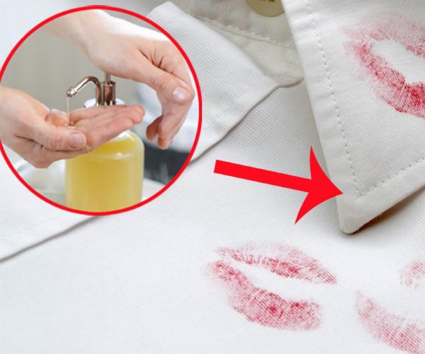 cách tẩy vết son trên áo sơ mi trắng