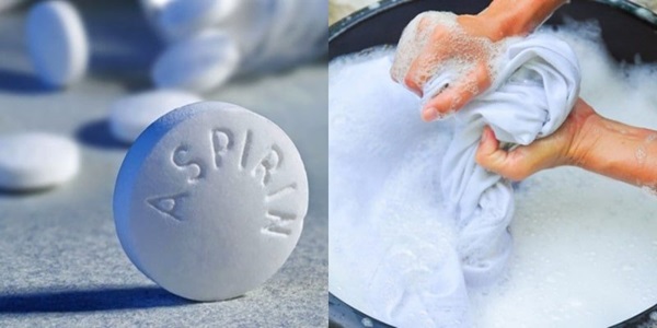 cách dùng aspirin cho quần áo trắng
