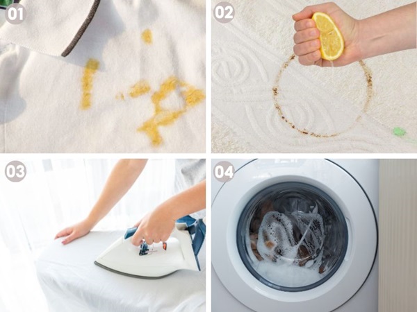 tẩy vết rỉ sét trên quần áo trắng