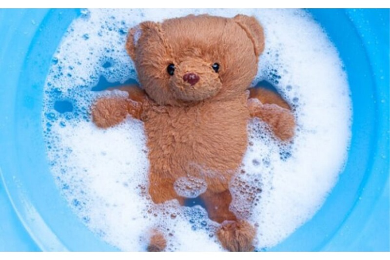 cách giặt gấu bông bị dính mực